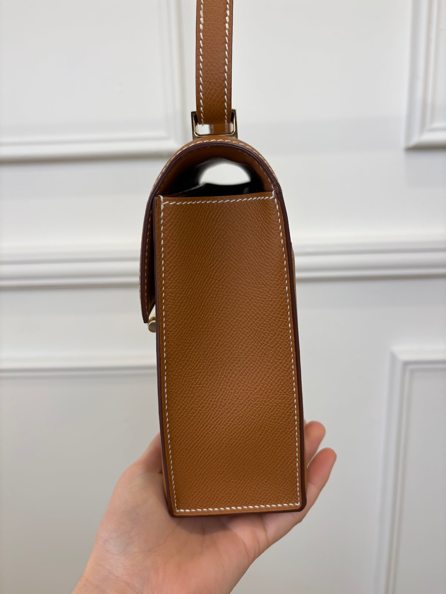 Hermès Gold Epsom Leather Verrou 21