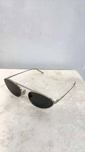 Saint Laurent Silver Cat Eye Sunglasses