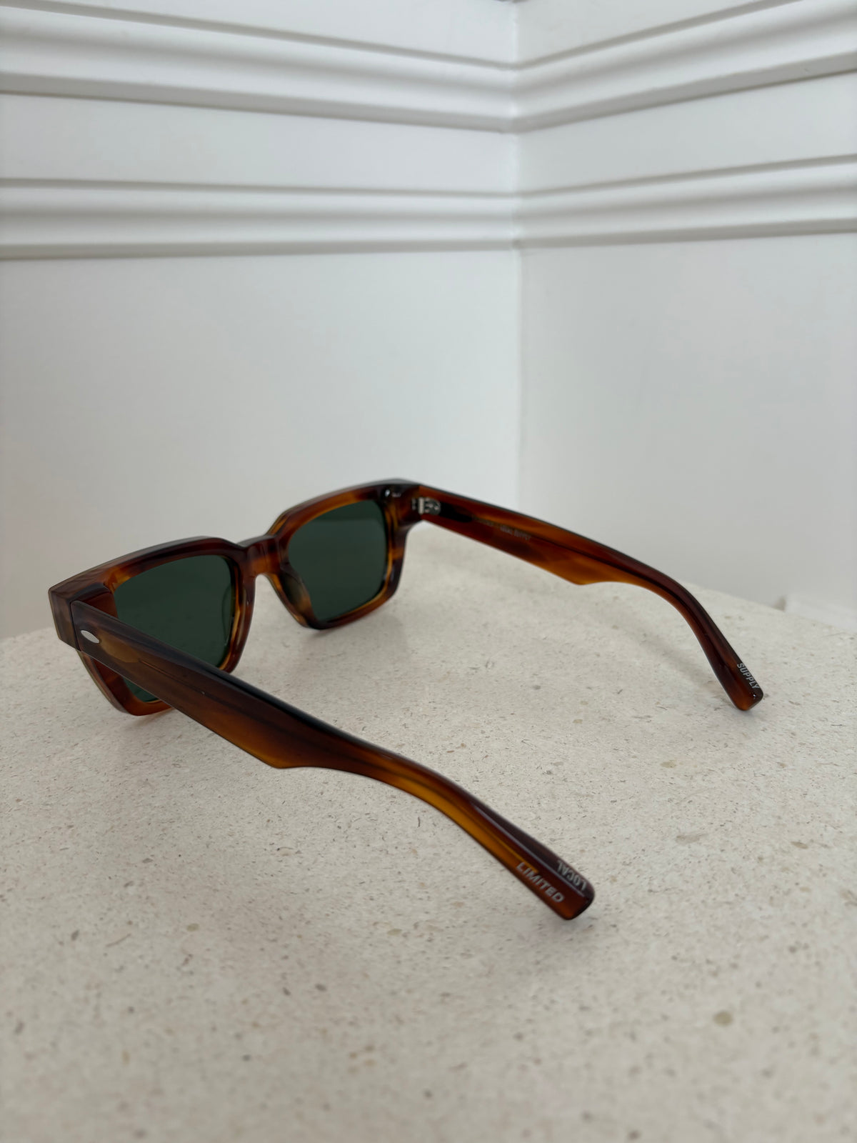 bassike x Local Supply Brown Square Sunglasses
