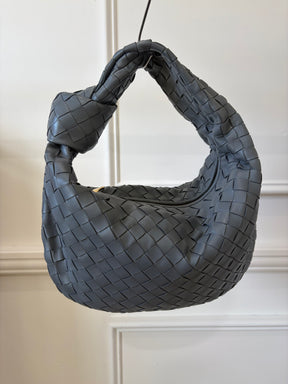 Bottega Veneta Grey Intrecciato Leather Teen Jodie Bag