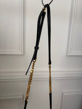 Saint Laurent Black Leather Envelope Crossbody bag