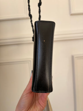 Jill Sander Medium Cannolo Leather Shoulder Bag In black