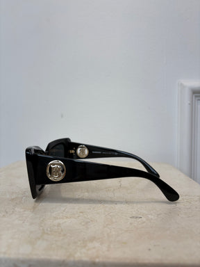 Burberry Black Oversized Square Logo Arm sunglasses