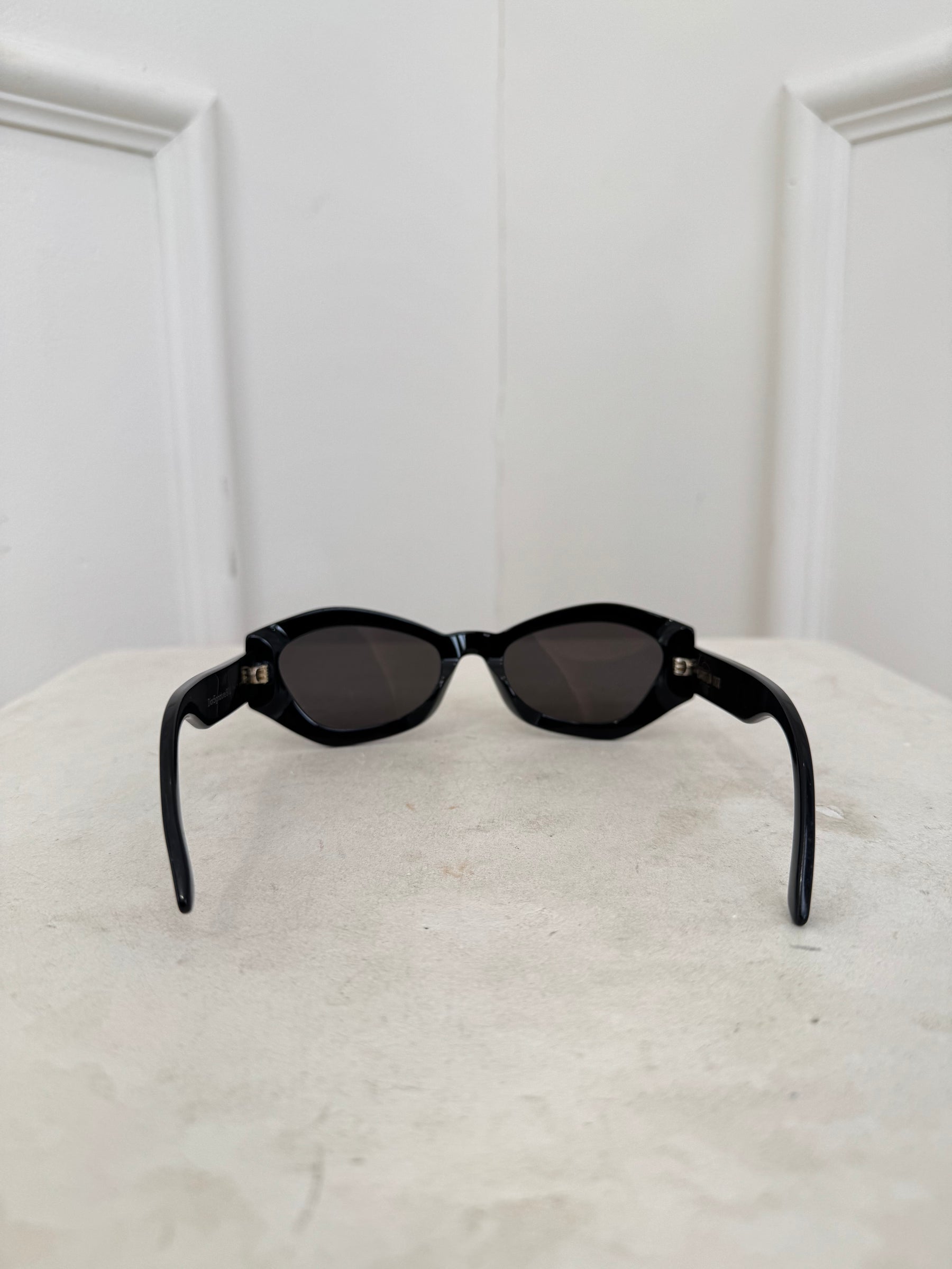 Dior Black Geometric Oval Sunglasses