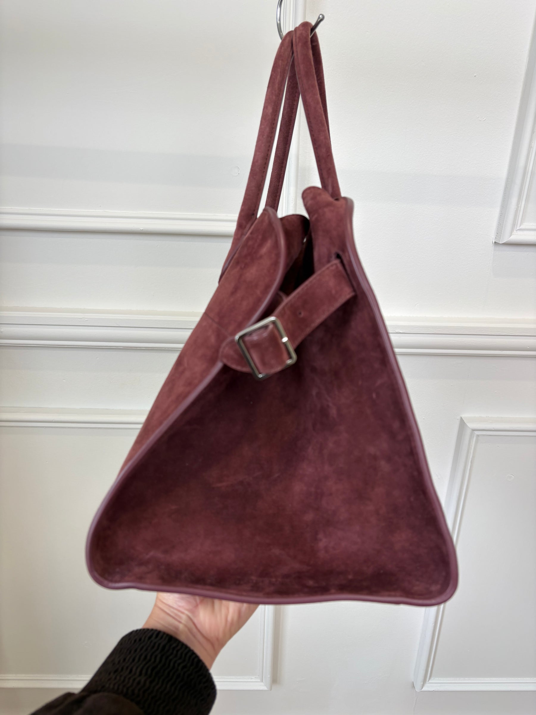 The Row Light Burgundy Suede Soft Margaux 15