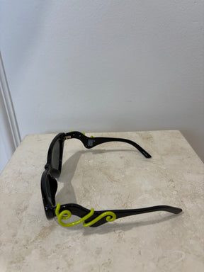 LINDA FARROW x Bea Bongiasca Black Cat Eye Sunglasses