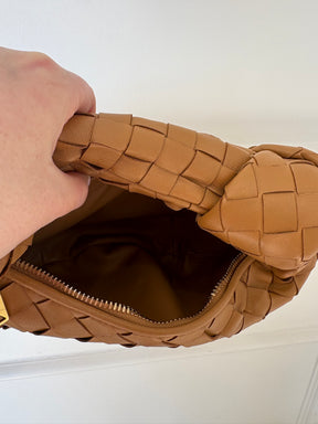 Bottega Veneta Tan Intrecciato Leather Mini Jodie Bag