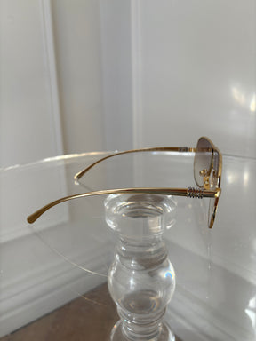 Miu Miu Ombre Aviator Sunglasses In Gold