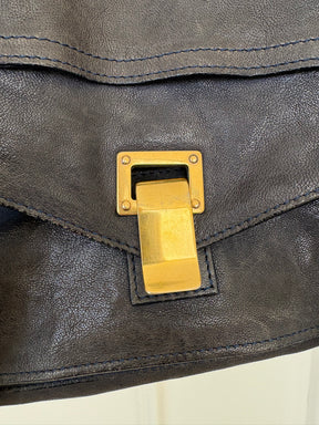 Proenza PS1 Leather Satchel Bag In Carbon