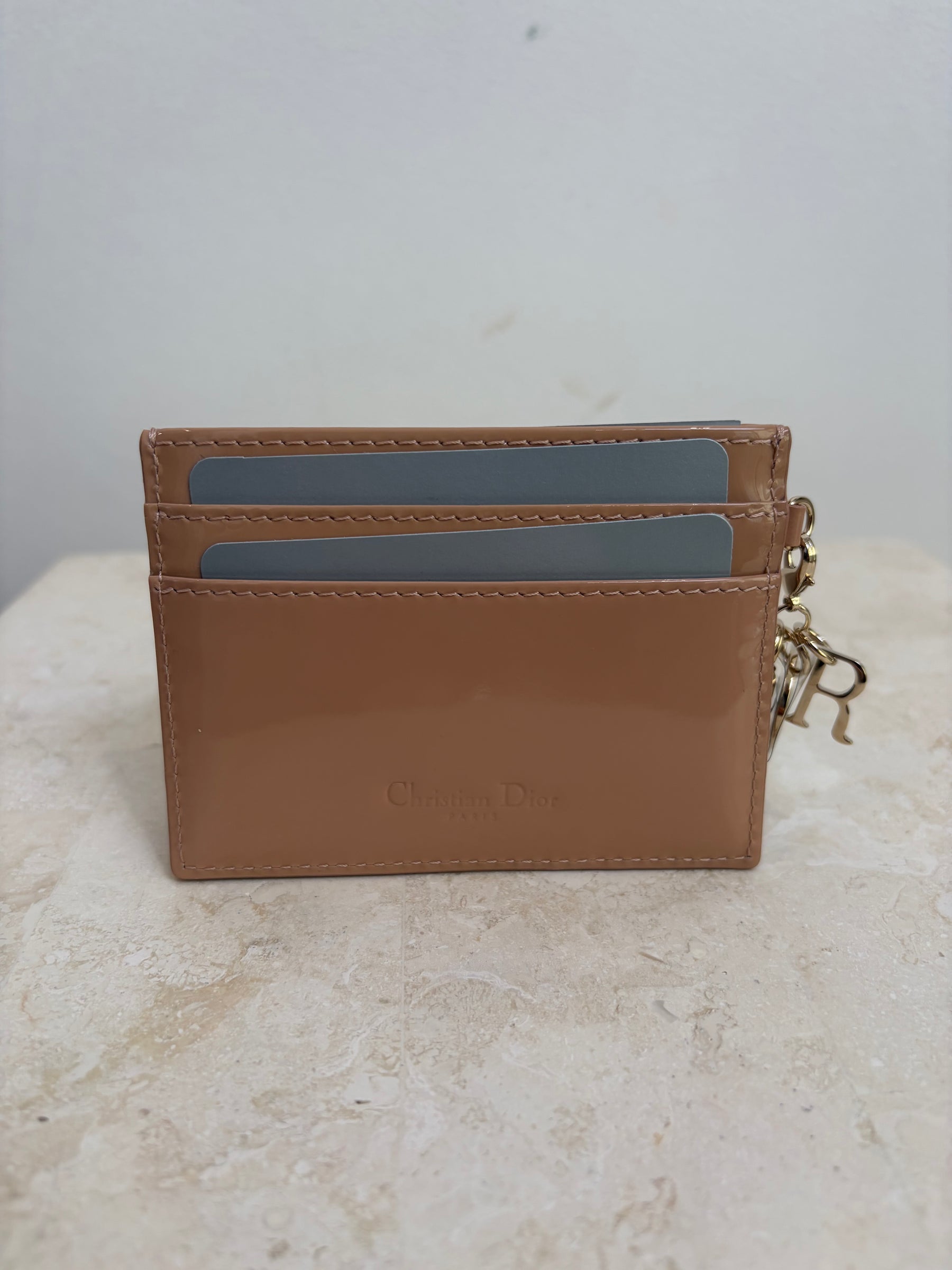 Dior Lady Dior Freesia Card Holder Beige