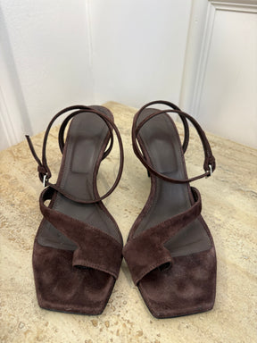 Camilla and Marc Brown Suede Ankle Strap Heels, 39
