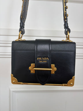 Prada Black Leather Cahier Bag