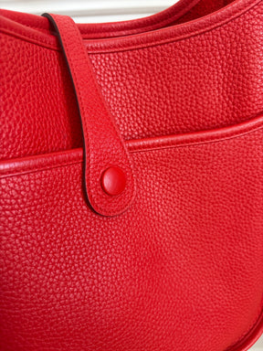 Hermès Red Togo Leather Evelyn 29 Bag