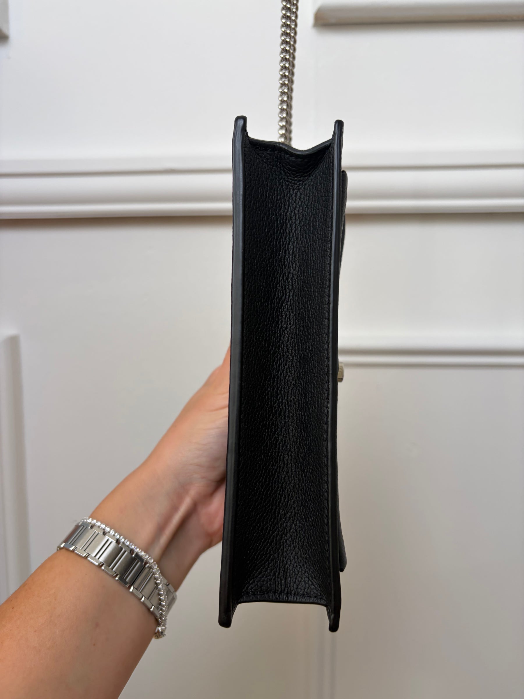 Louis Vuitton Mylockme Chain Pochette Black Silver