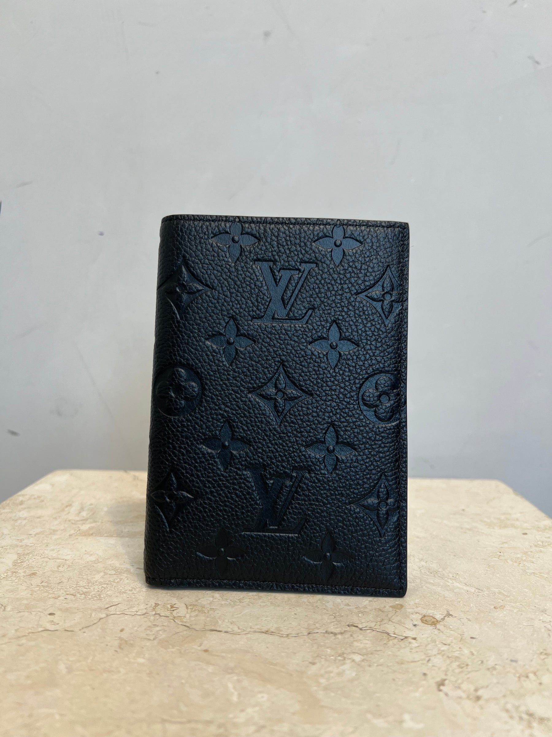 Louis Vuitton Black Empreinte Monogram Leather Passport Holder