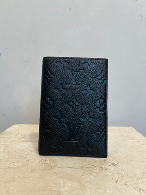 Louis Vuitton Black Empreinte Monogram Leather Passport Holder