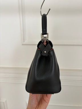 Fendi Black Leather Mini Monster Peekaboo