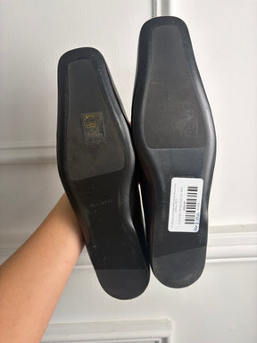 Jill Sandler rystal Embellished Leather Ballet Flats In Black, 36.5