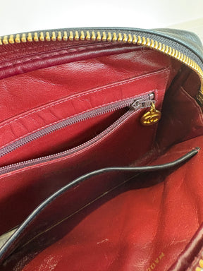 Chanel Navy Quilted Lambskin Leather Shoulder Camera Bag