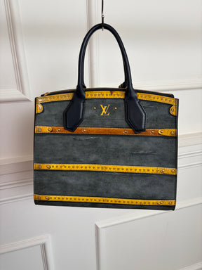 Louis Vuitton Calfskin Trunk City Steamer MM Bag
