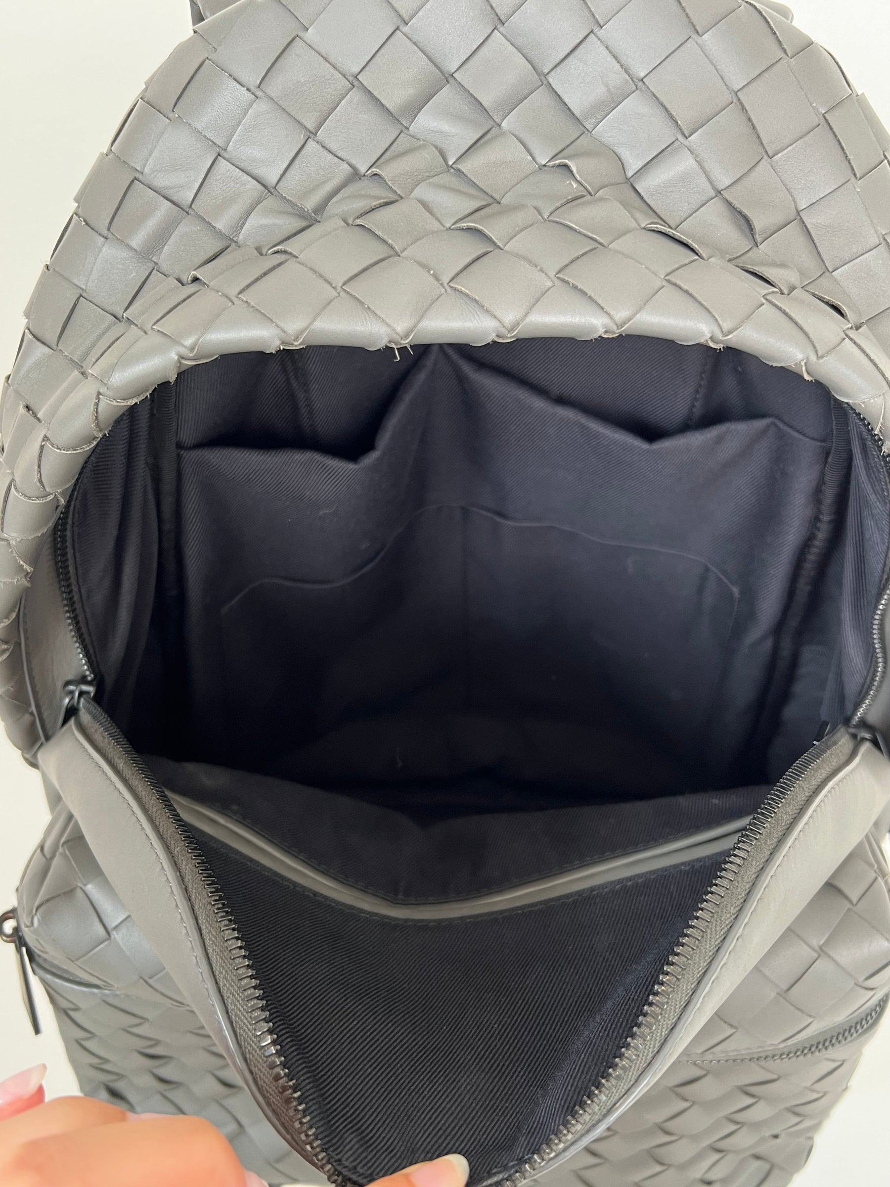 Bottega Veneta Storm Intrecciato Leather Backpack