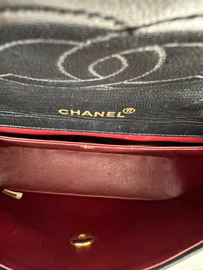 Chanel Black Lambskin Leather Diana Flap Bag