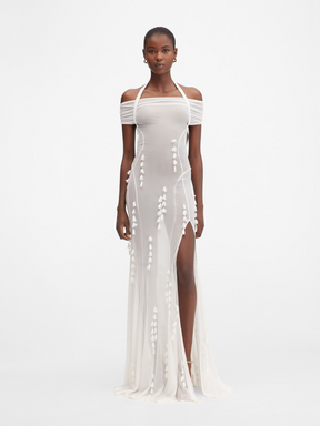 Jacquemus Black Long Jasmin Flower Dress, 38 FR