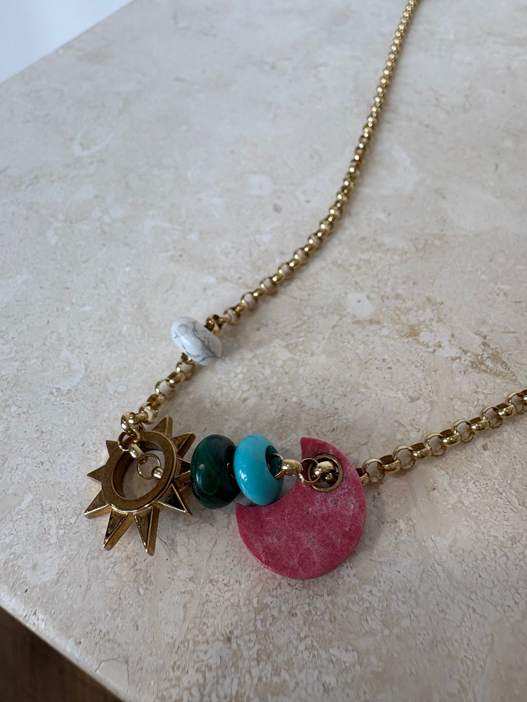 Monika Ruggerino x Hencla Charm Necklace On Belcher Necklace