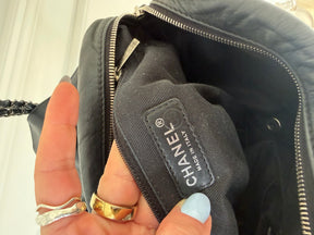 Chanel Black Leather Easy Zip Flap Bag