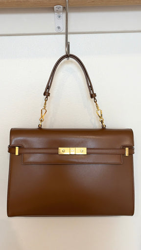 Saint Laurent Tan Leather Manhattan Top Handle Bag