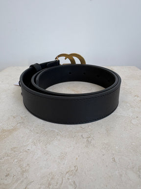 Gucci GG Marmont Leather Belt Black, 70/28