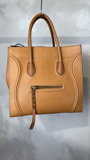 Céline Tan Leather Phantom Luggage Tote