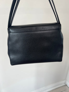Chanel Black Caviar Leather Shoulder Kelly Bag