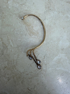Dior Rose Gold Tone Diamante Ear Cuff