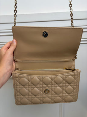 Dior My Dior Top Handle Chain Bag Beige