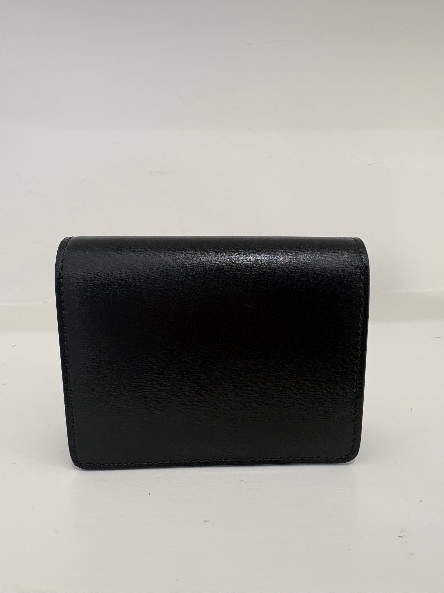 Celine Black Leather Triomphe Cardholder