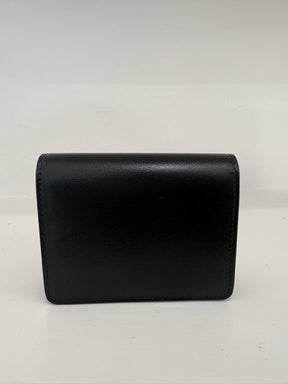 Celine Black Leather Triomphe Cardholder