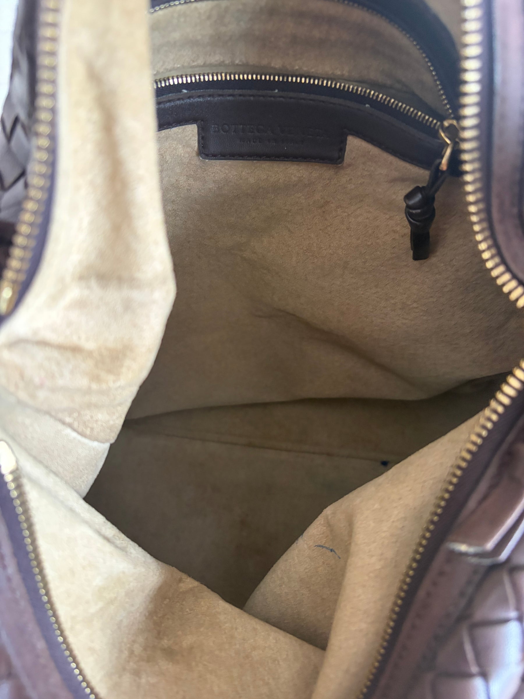 Bottega Veneta Chocolate Brown Intrecciato Leather Pyramid Hobo Bag