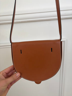 Loewe Calfskin Flat Cross Body Bag Tan