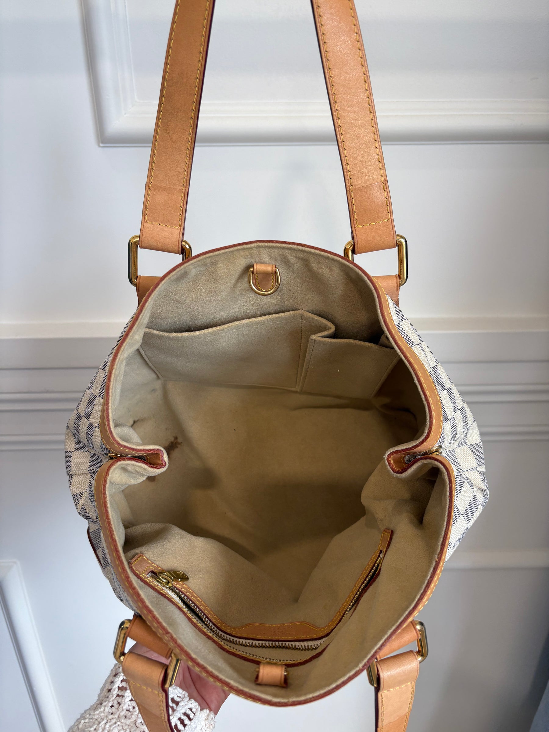 Louis Vuitton Canvas Damier Azur Hampstead PM Tote