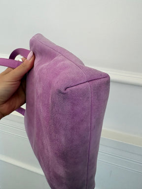 Prada Purple Suede and Silk Mini Tote,