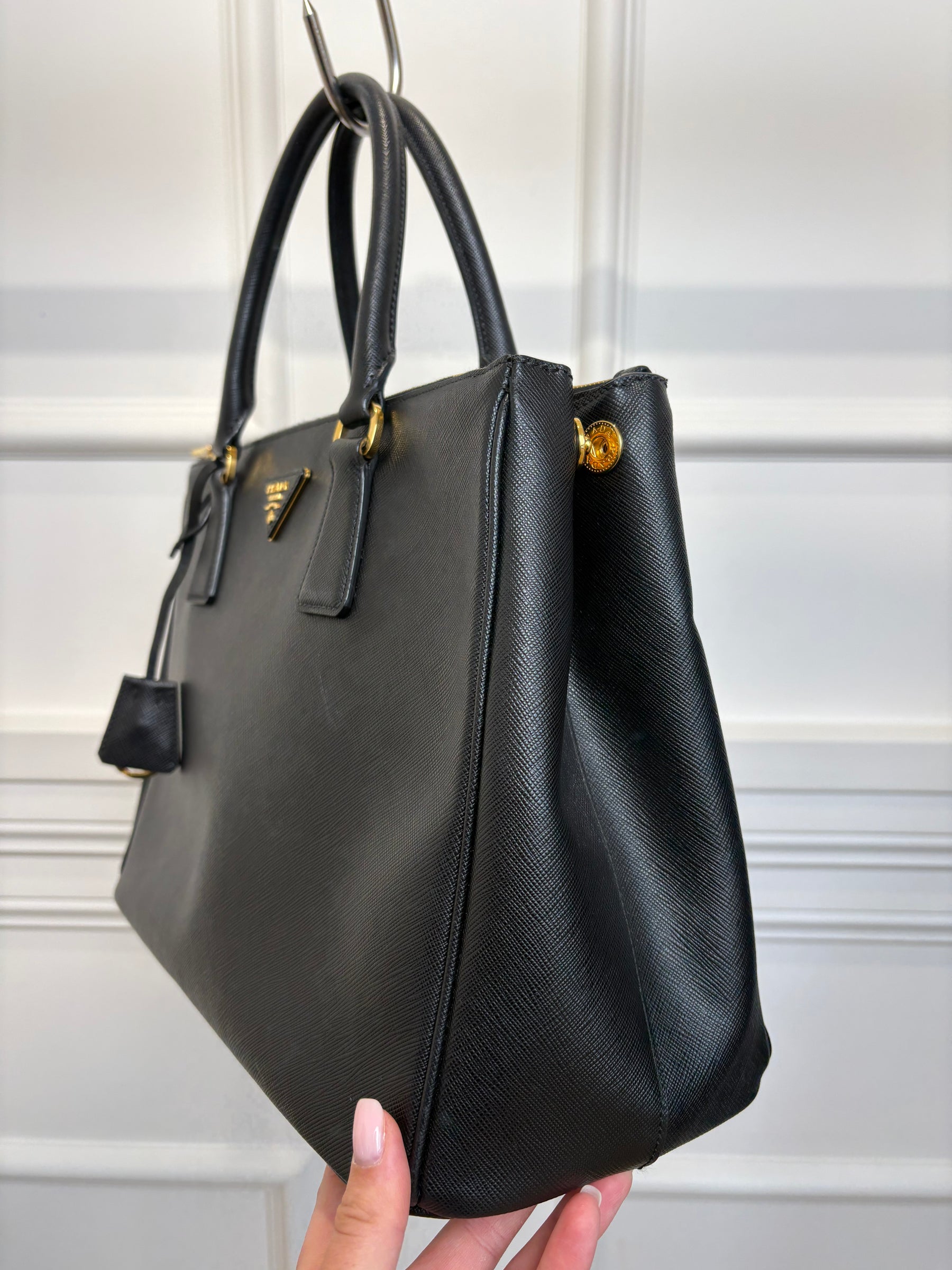 Prada Saffiano Shopping Tote Black