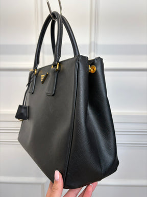 Prada Saffiano Shopping Tote Black