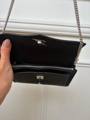 Louis Vuitton Mylockme Chain Pochette Black Silver