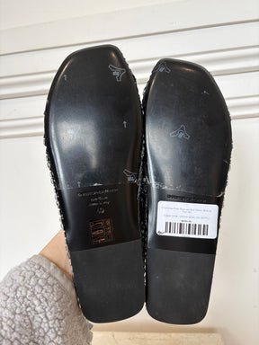 Christopher Esber Black and Blue Crystal Bezelled Flat, 40