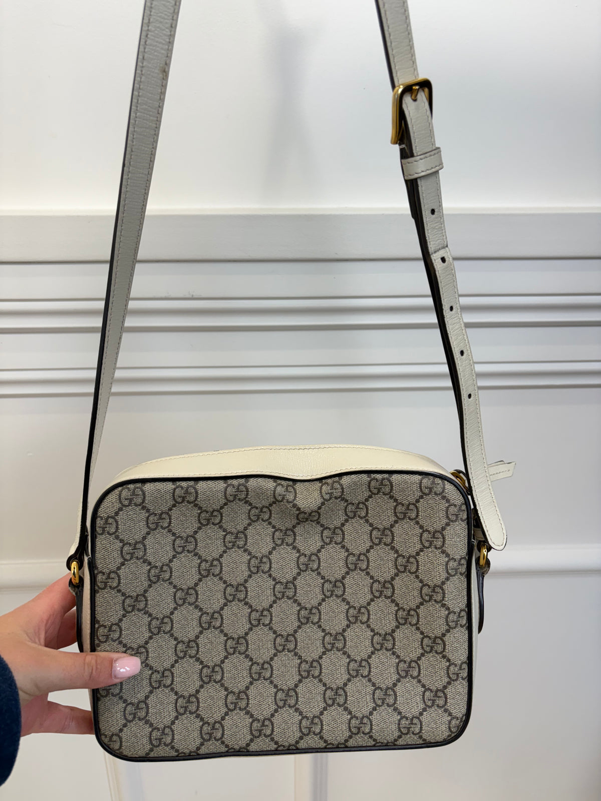 Gucci Coated Canvas and Leather Horsebit 1955 Camera Bag