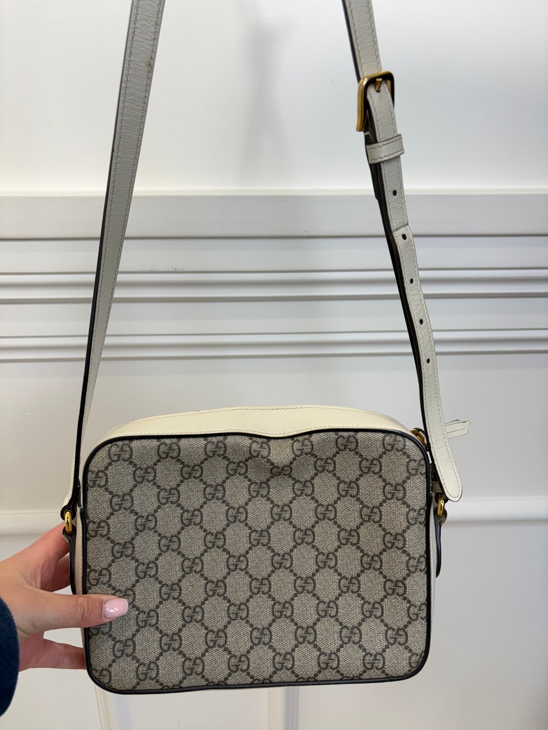 Gucci Coated Canvas and Leather Horsebit 1955 Camera Bag