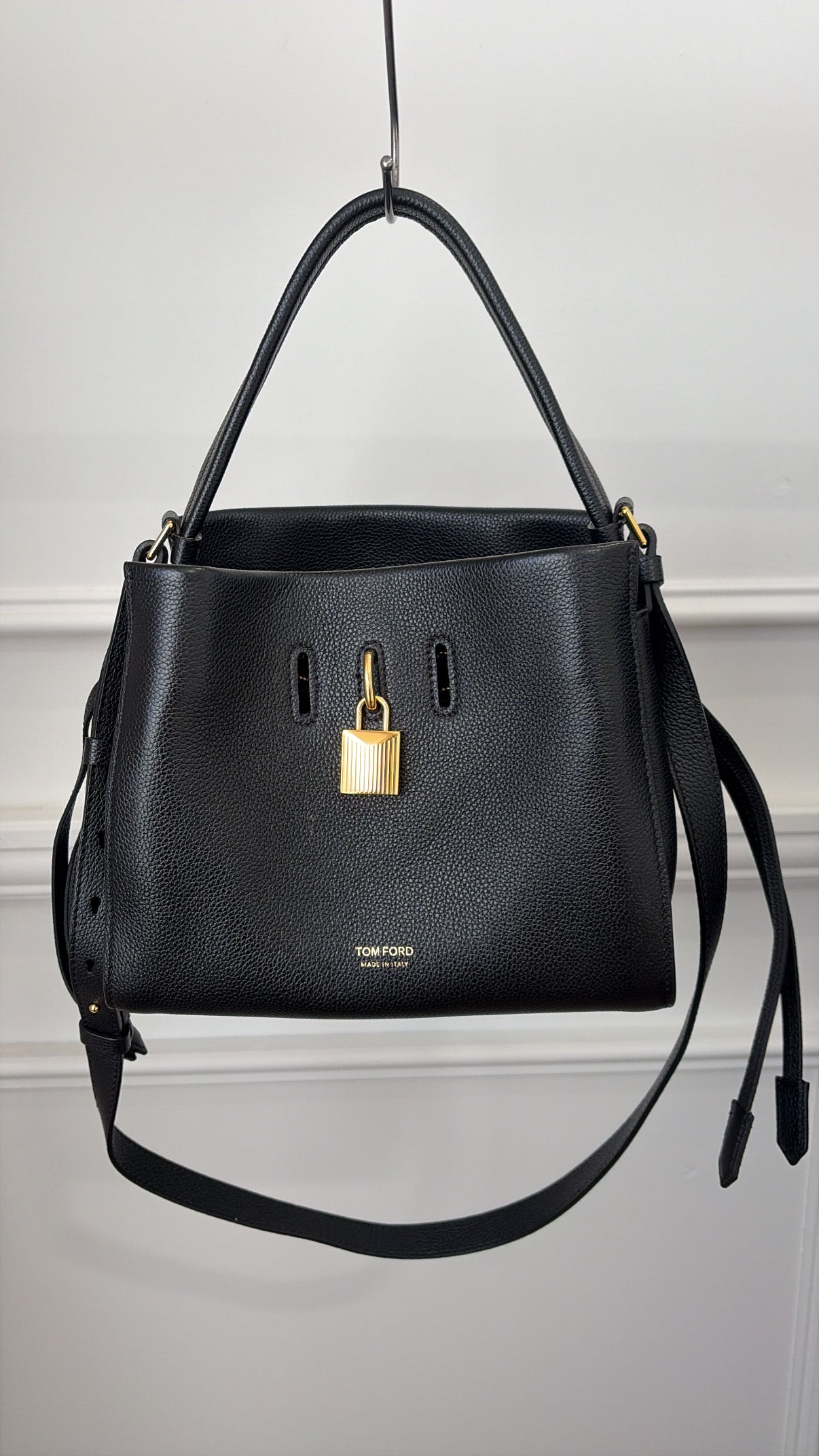 Tom Ford Black Leather Bucket Bag