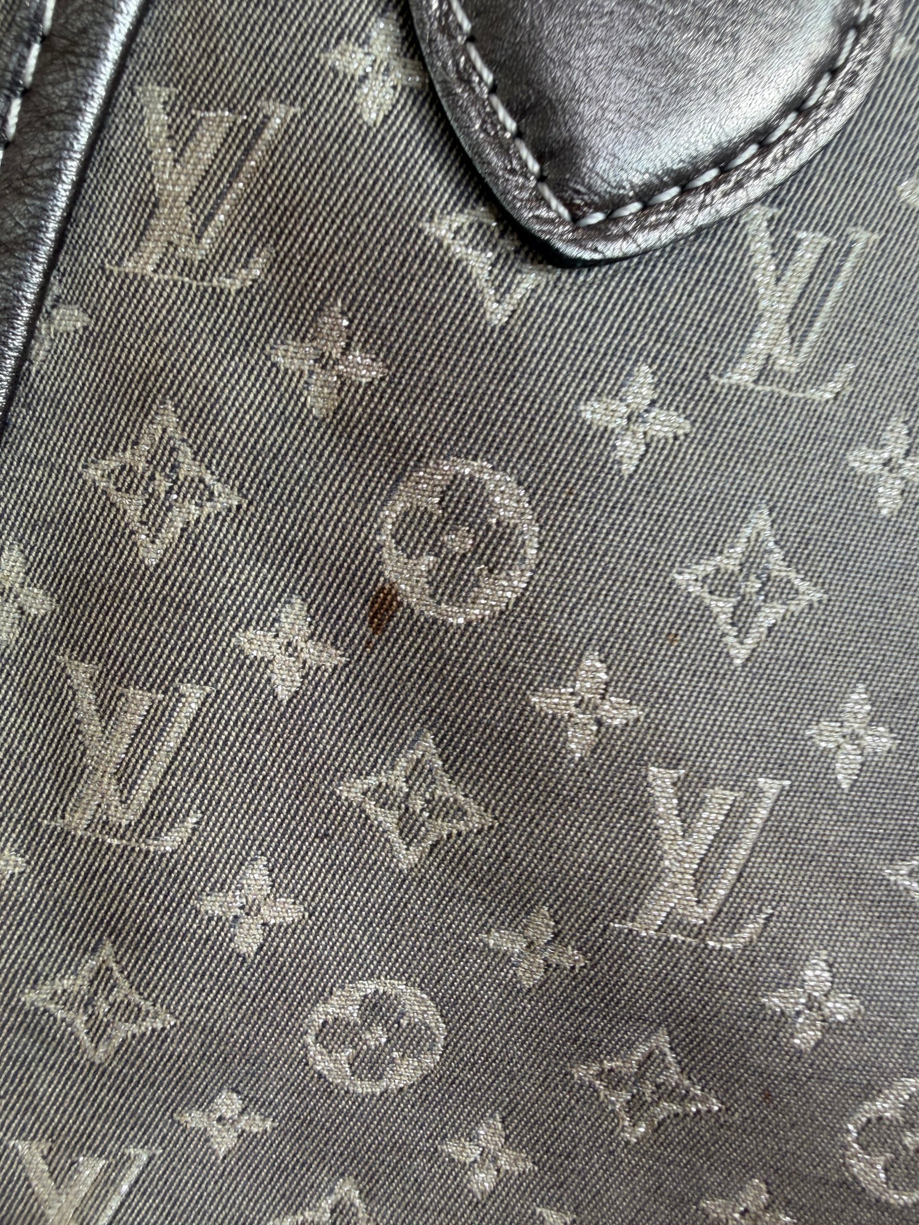 Louis Vuitton Grey and Silver Platine Monogram Mini Lin Bersace Bag