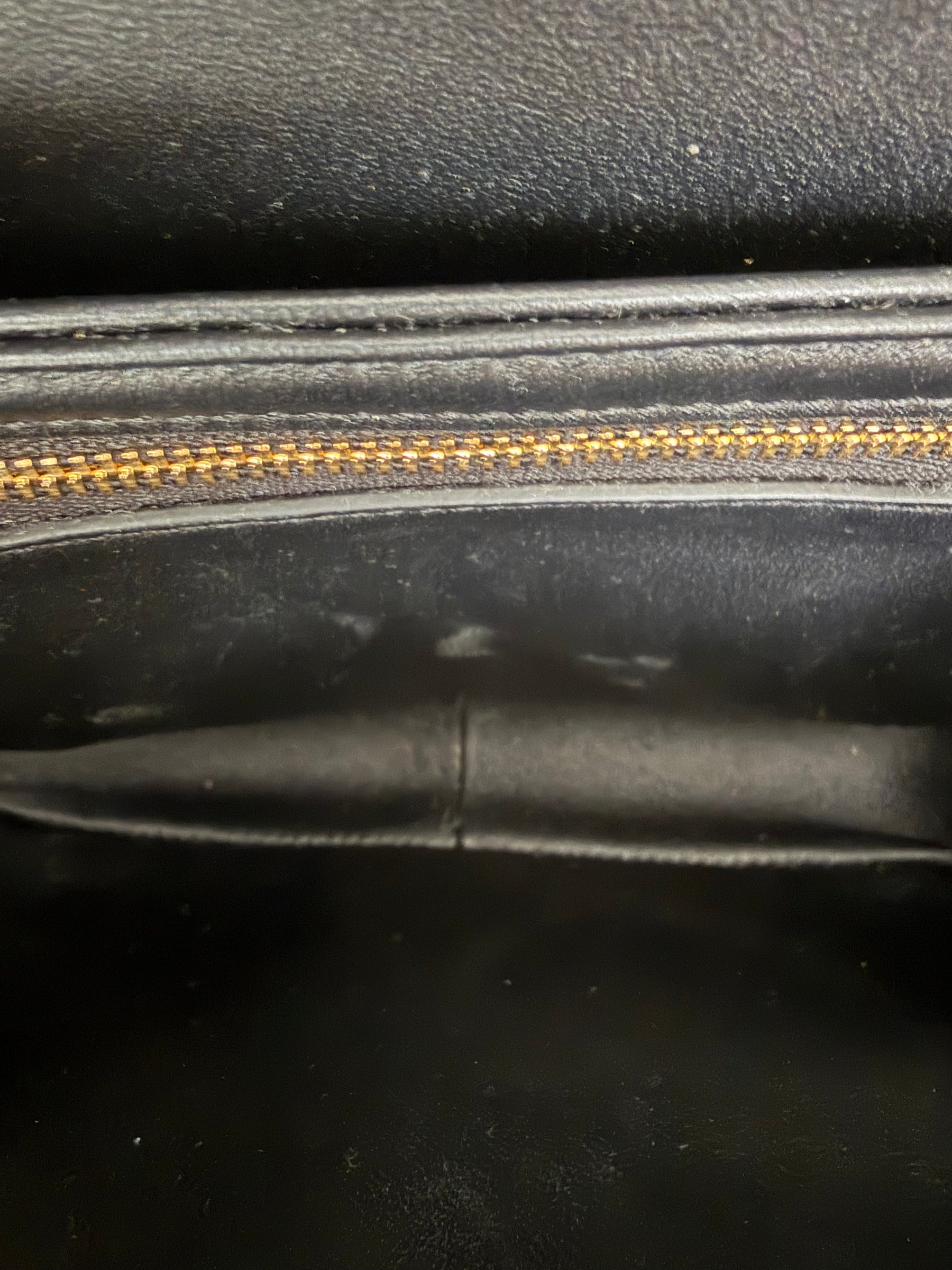 Celine Black Leather Triomphe Crossbody Bag
